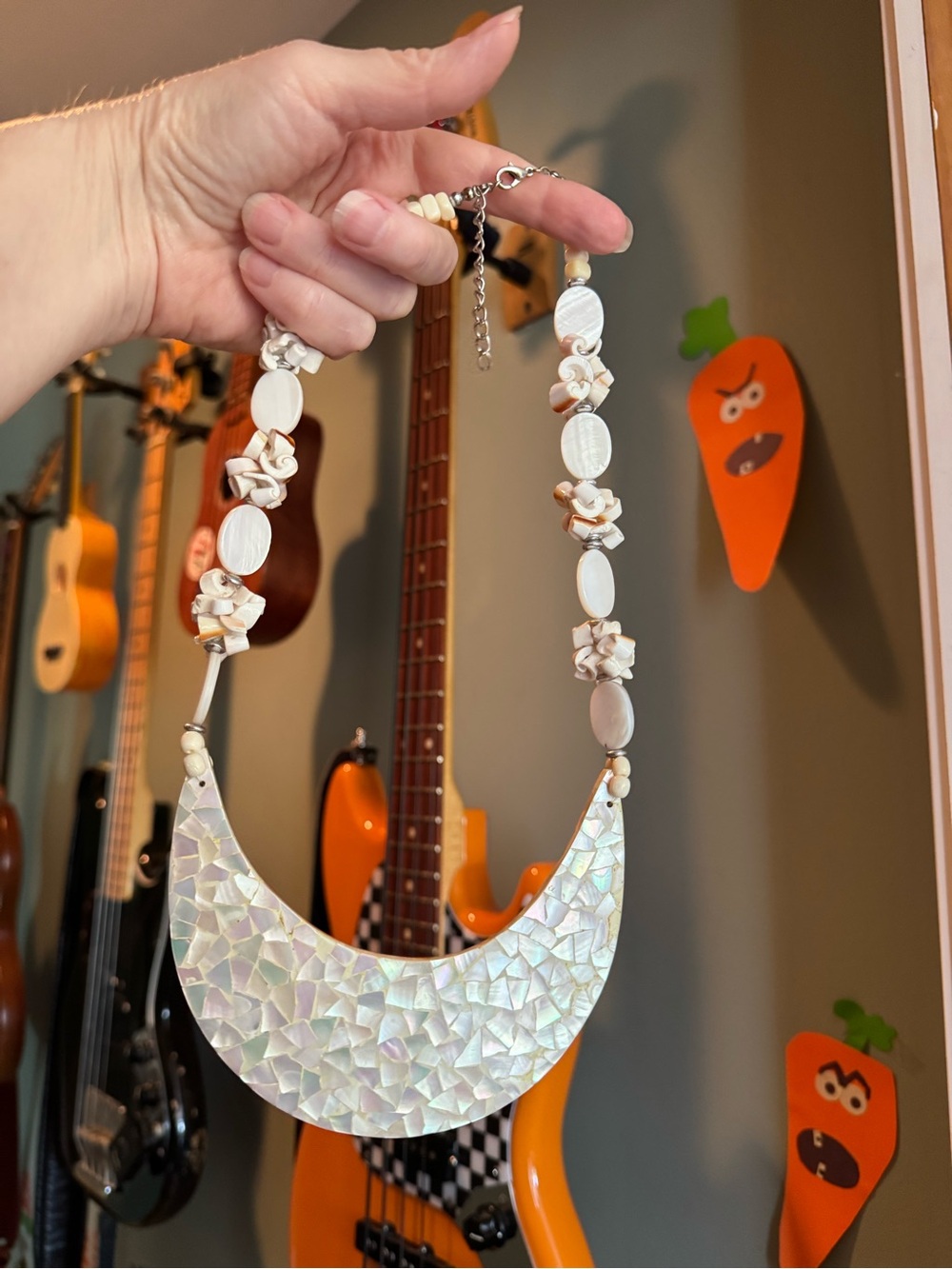 MOP Shell Inlay Necklace - Picture 10 of 16